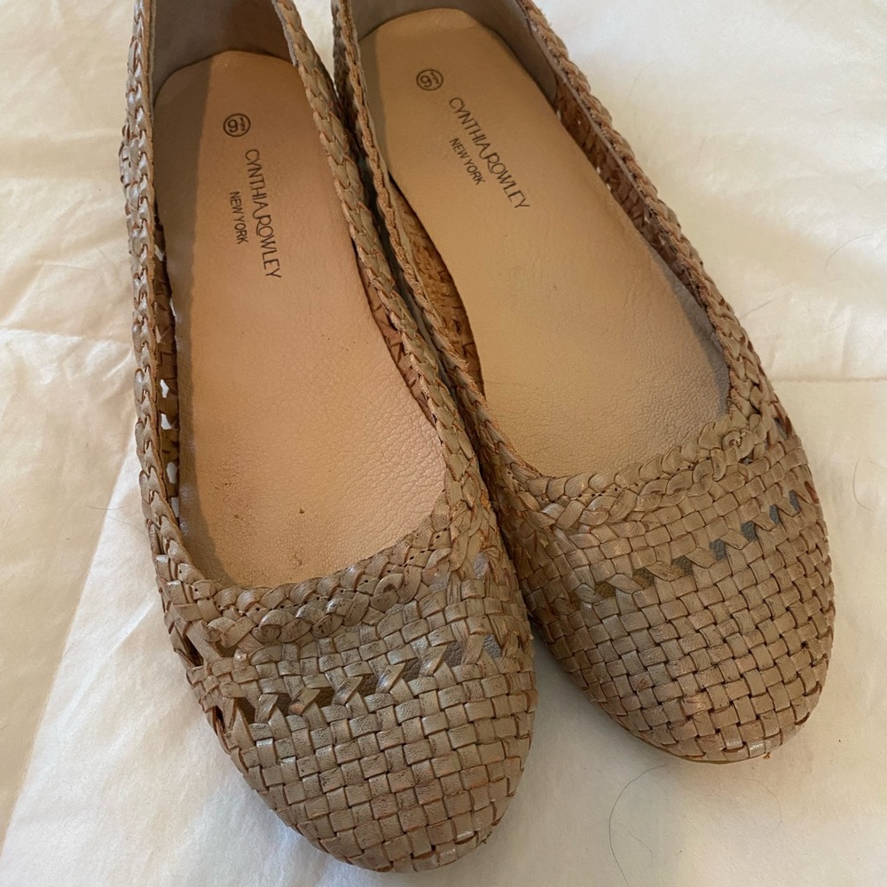 Woven Camel flats
